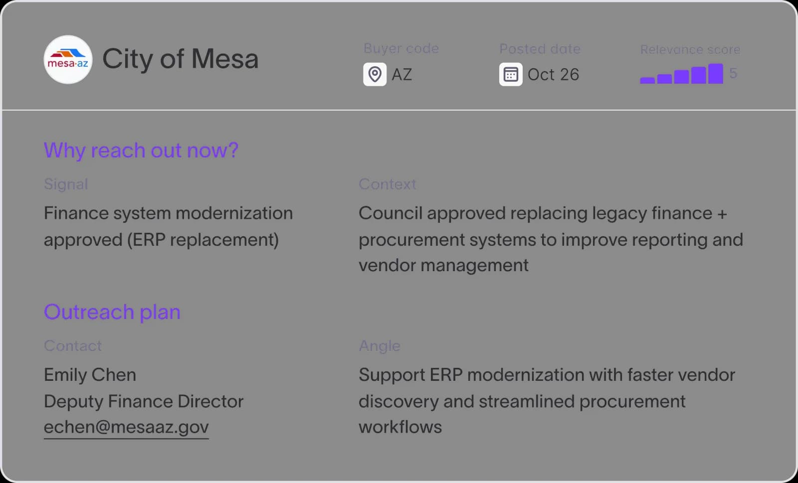 City of Mesa account briefing